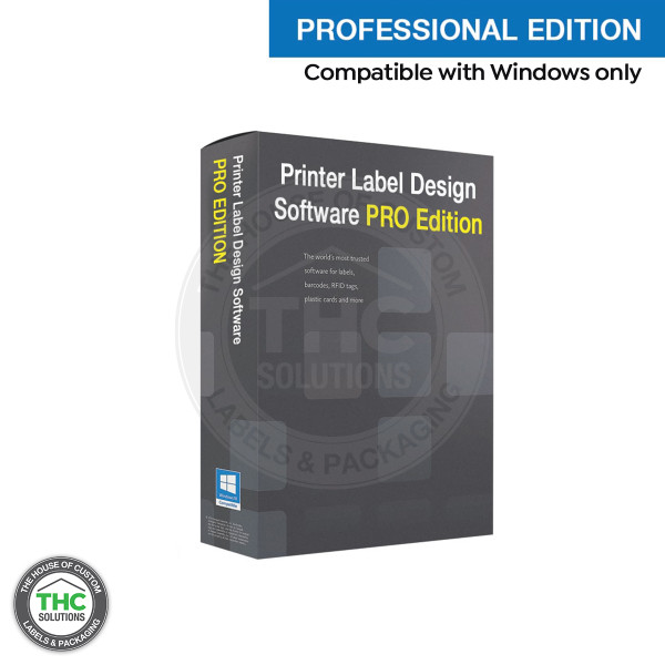 Printer Label Design Software Professional Edition gray box.