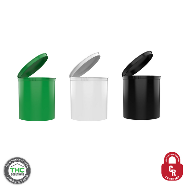 Child Resistant Pop Top Bottle, 90 Dram (Qty 60)