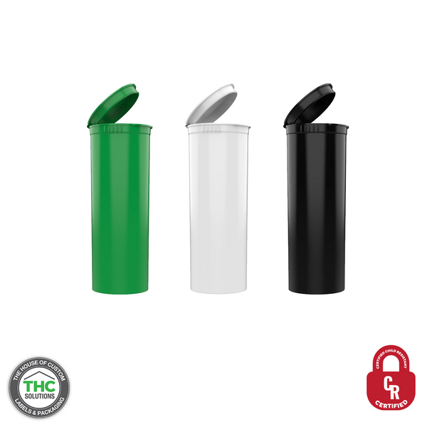 Child Resistant Pop Top Bottle, 60 Dram (Qty 75)