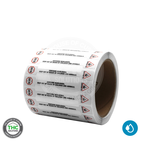 Massachusetts Tamper Evident Void Labels - 4" X 0.5" (Large)