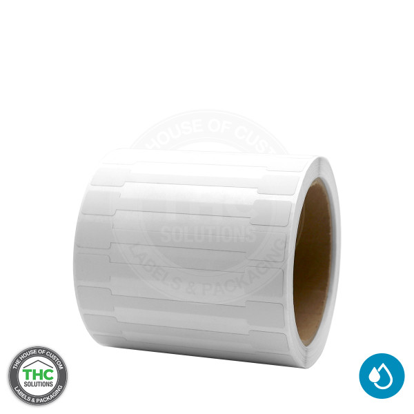 Matte White Tamper Evident Void Labels - 4" X 0.5" (Large)