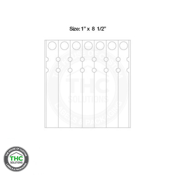 1" x 8.5" Laser Strip Tag, (10 per sheet, 1000 p/pk)