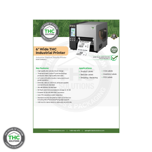 6" Wide THC Industrial Spec Sheet