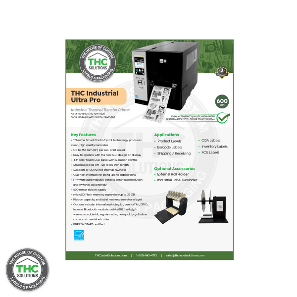 THC Industrial Ultra Pro Spec Sheet