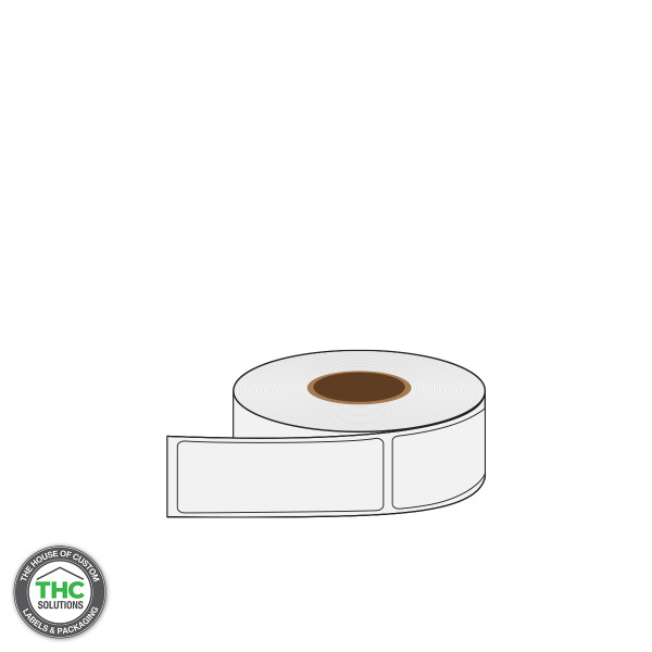 3" X 1" Blank Poly Label (3" Core, 8" Diameter)