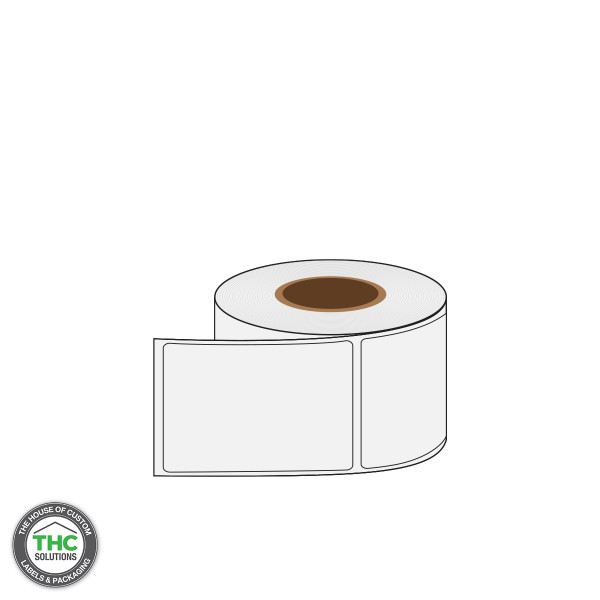 3" X 2" Blank Poly Label (3" Core, 8" Diameter)