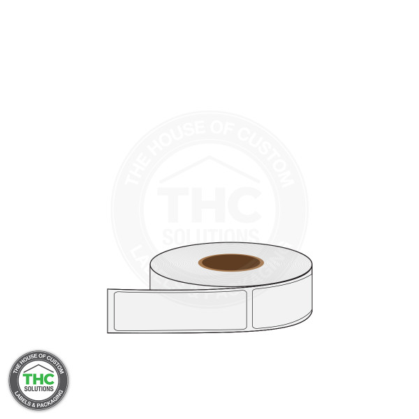 4" X 1" Blank Poly Label (3" Core, 8" Diameter)