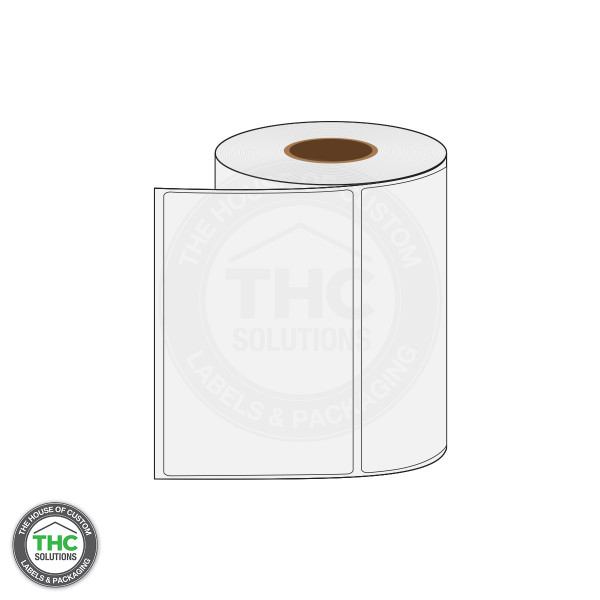 4" X 6" Blank Poly Label (3" Core, 8" Diameter)