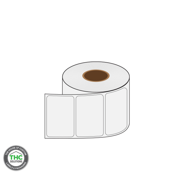 2" X 3" Blank Poly Label (1" Core, 5" Diameter)