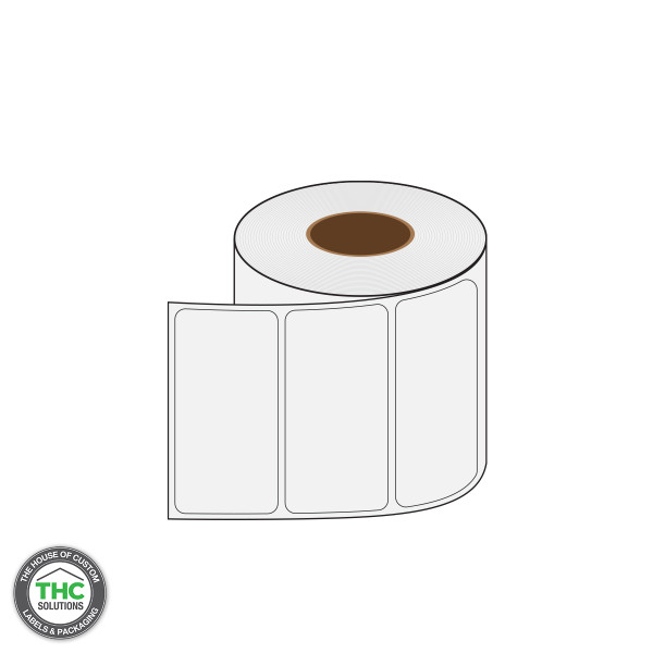 2" X 4" Blank Poly Label (1" Core, 5" Diameter)