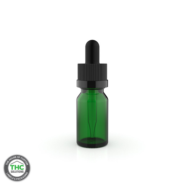 10ml Child Resistant Green Glass Tincture Bottle