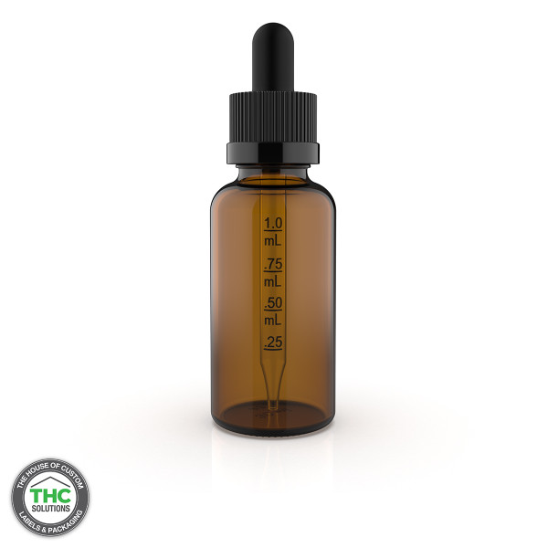 30ml Child Resistant Amber Glass Tincture Bottle