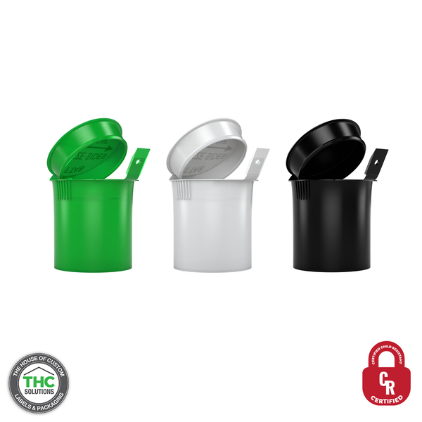 6 Dram Child Resistant Latch Top Pop Top Bottles (300 qty.)