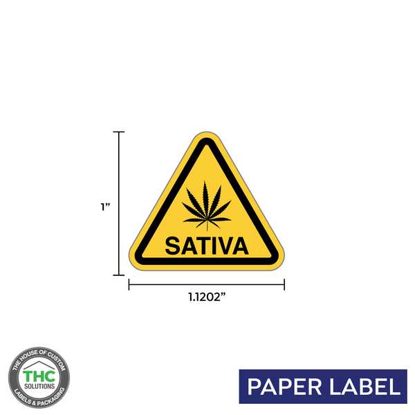 Sativa Warning Symbol, Generic label, Paper material, 1.1202" x 1" (Qty 1,000 Per Roll)