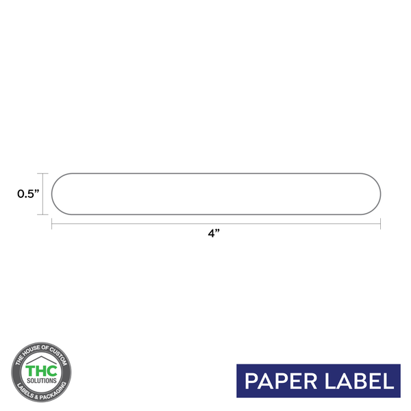 Blank TT Printable, Thermal Transfer Paper Label, Paper Label, 0.5" x 4"(Qty 1000 pcs)